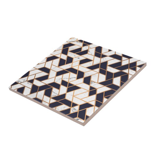 Marmer Abstracte mozaïek Tegeltje (Zijkant)