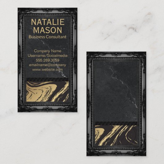 Marmer Achtergrond |  LIJST Visitekaartje (Voorkant / Achterkant)