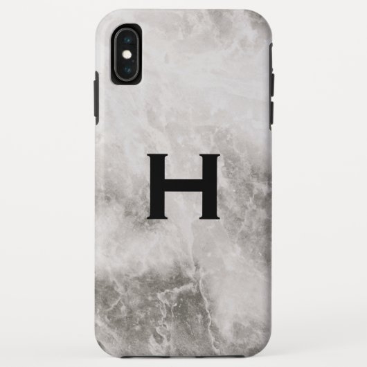 Marmer Achtergrond met Monogram Case-Mate iPhone Case (Achterkant)