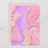Marmer achtergrond - roze en paars kaart (Voorkant / Achterkant)