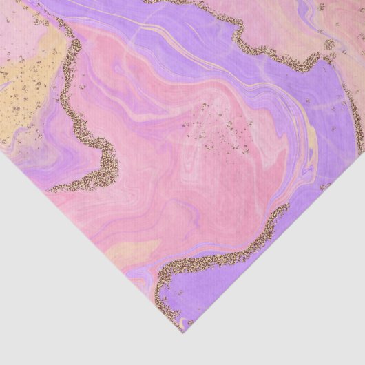 Marmer achtergrond - roze en paars tissuepapier (Detail)
