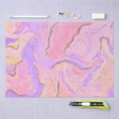 Marmer achtergrond - roze en paars tissuepapier (Craft)