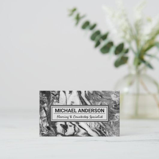 Marmer Achtergrond Visitekaartje (Staand voorkant)