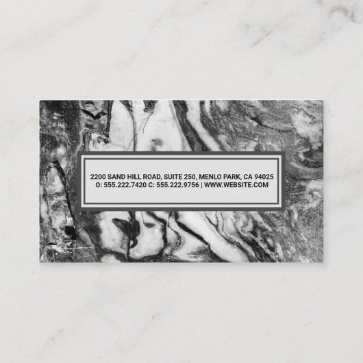 Marmer Achtergrond Visitekaartje (Achterkant)