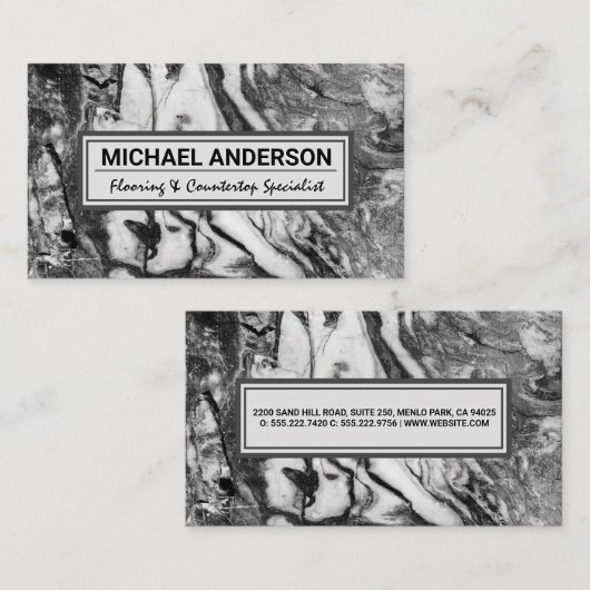 Marmer Achtergrond Visitekaartje (Voorkant / Achterkant)
