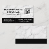 Marmer Achtergrond | Visitekaartje QR-code (Voorkant / Achterkant)