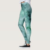 Marmer-achtige textuur in Mint Green Leggings (Links)