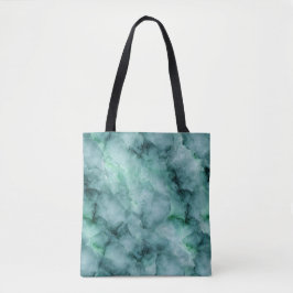 Marmer-achtige textuur in Mint Green Tote Bag