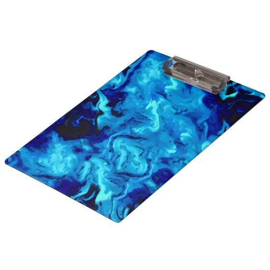 Marmer Acrylverf in blauw Klembord (Gekanteld)