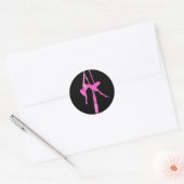 Marmer Aerialist silhouet Ronde Sticker (Envelop)