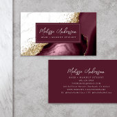 Marmer Agaat Bourgogne Gouden Glitter Luxe Visitekaartje