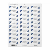 marmer agaat geode blauw retouradres etiket (Full Sheet)