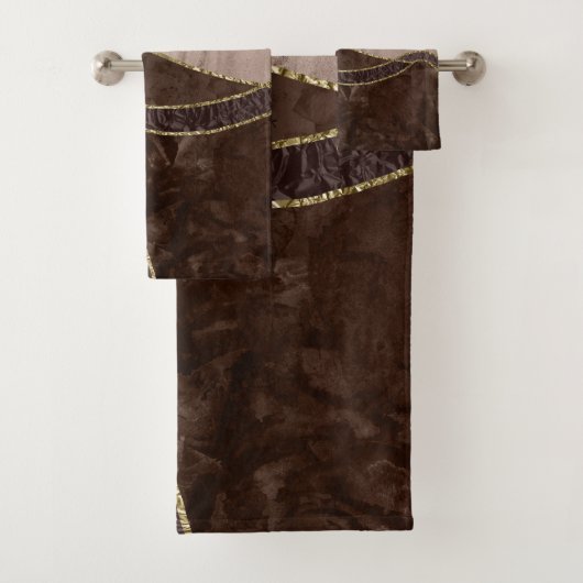 Marmer Agaat Goud Glam 4 - landschap Bad Handdoek (Insitu)