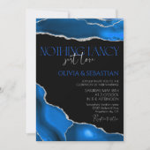 Marmer Agaat Koninklijke blauwe bruiloft Kaart (Voorkant)