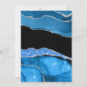 Marmer Agaat Koninklijke blauwe bruiloft Kaart (Achterkant)