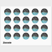 Marmer agaat turquoise script body butter label (Vel)