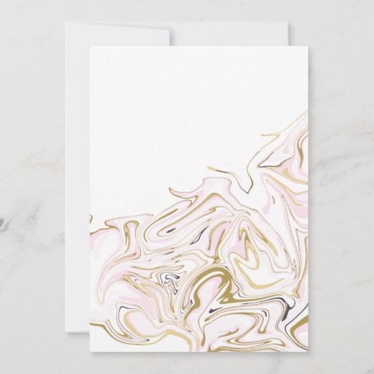 Marmer Agaat Vrijgezellenfeest | roze en goud Kaart (Achterkant)