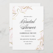 Marmer Agaat Vrijgezellenfeest | roze en goud Kaart (Voorkant / Achterkant)