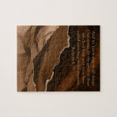 Marmer Agate Brown Gold Bijbel Verse Romans 8 Legpuzzel (Horizontaal)