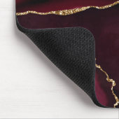Marmer Agate Chic Zwart Paars Goud Glitters Muismat (Hoek)