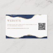 Marmer Agate Gold Glitter Wedding Website QR Informatiekaartje (Voorkant)