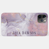 Marmer Agate Paars en Goud Persoonlijk Case-Mate iPhone Case (Achterkant (horizontaal))