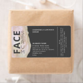 Marmer agate professioneel grijs gelaathaar etiket (Insitu)