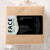 Marmer agate professioneel zwart-wit etiket (Insitu)