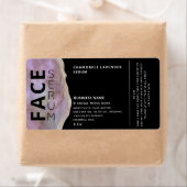 Marmer agate professioneel zwart-wit etiket (Insitu)