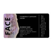 Marmer agate professioneel zwart-wit etiket (Voorkant)