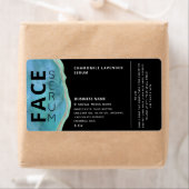 Marmer agate professioneel zwart-wit etiket (Insitu)