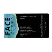 Marmer agate professioneel zwart-wit etiket (Voorkant)