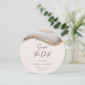 Marmer Agate sparen de Uitnodiging van de Datum Ro (Staand voorkant)