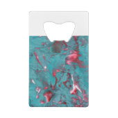 Marmer Aqua Kleurenpatroon Creditkaart Flessenopener (Achterkant)