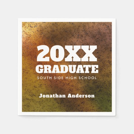Marmer Background Bold Text Graduparty Servet (Voorkant)