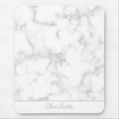 Marmer background grijs op witte gepersonaliseerde muismat (Voorkant)