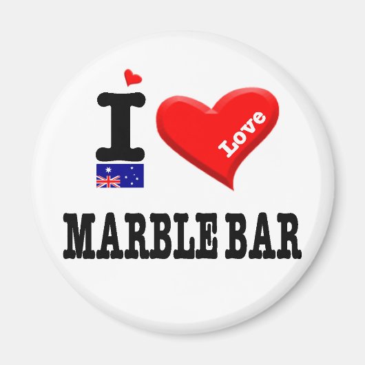 Marmer Bar - I Love Magneet (Voorkant)