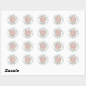 Marmer Bedankt Zakelijk Logo Ronde Sticker (Vel)