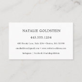 Marmer Black en Gold Lash Brow Salon Loyalty Kaart Visitekaartje (Achterkant)