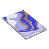 Marmer Blauw Goud, Abstract Modern. Notitieboek (Rechterzijde)
