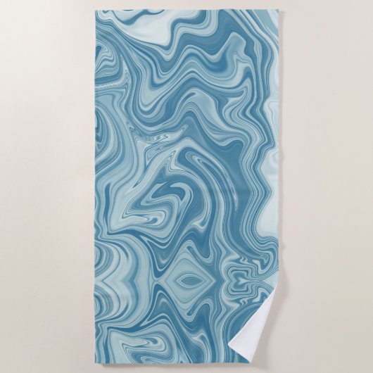 marmer blauw strandlaken (Voorkant)