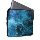 Marmer - Blauwe laptophoes Laptop Sleeve (Voorkant Rechts)