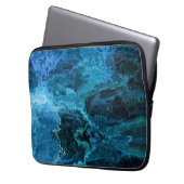 Marmer - Blauwe laptophoes Laptop Sleeve (Voorkant Links)