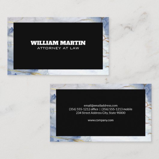 Marmer Border | Klassiek Visitekaartje (Voorkant / Achterkant)