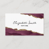 Marmer Bourgondië & Goud Visitekaartje (Voorkant)