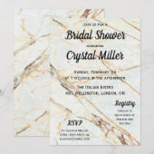 Marmer Bridal Shower-uitnodiging Kaart (Voorkant / Achterkant)