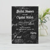 Marmer Bridal Shower-uitnodiging Kaart (Staand voorkant)