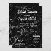 Marmer Bridal Shower-uitnodiging Kaart (Voorkant / Achterkant)