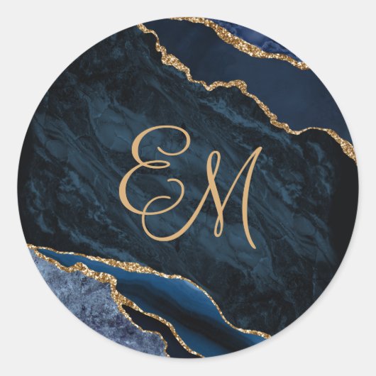 marmer bruiloft marmer ronde sticker (Voorkant)