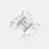 Marmer business logo zwart servet (Hoek)